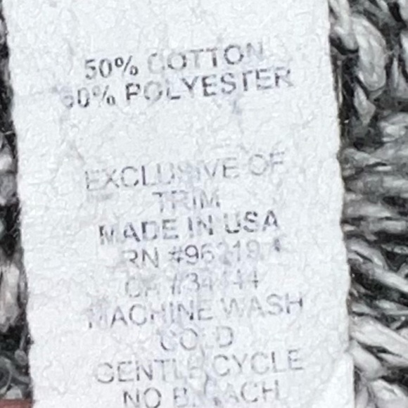 🌻Willow Black & White Heathered Heavy Weight Knit Sweater Size Small - Picture 8 of 8